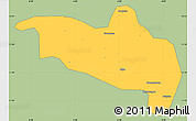 Savanna Style Simple Map of Massigui, single color outside