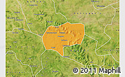 Political Map of Mena, satellite outside