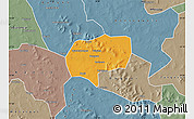 Political Map of Mena, semi-desaturated