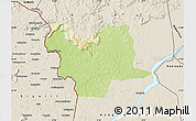 Physical Map of Narena, shaded relief outside