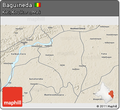 Shaded Relief 3D Map of Baguineda