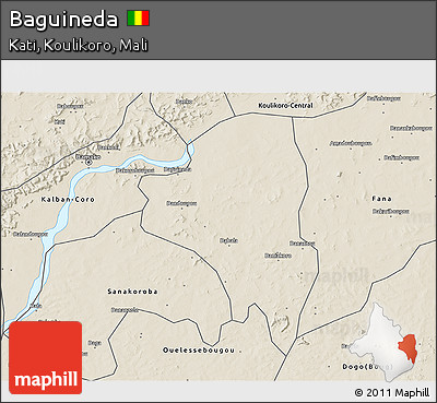 Shaded Relief 3D Map of Baguineda