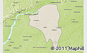 Shaded Relief 3D Map of Baguineda, physical outside