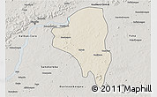 Shaded Relief 3D Map of Baguineda, semi-desaturated