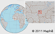Gray Location Map of Baguineda