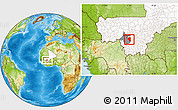 Physical Location Map of Baguineda, highlighted country, highlighted parent region