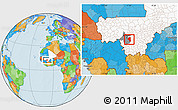 Political Location Map of Baguineda, highlighted country, highlighted parent region