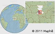 Savanna Style Location Map of Baguineda, highlighted parent region, highlighted grandparent region, hill shading