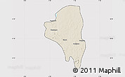 Shaded Relief Map of Baguineda, cropped outside