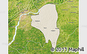 Shaded Relief Map of Baguineda, satellite outside