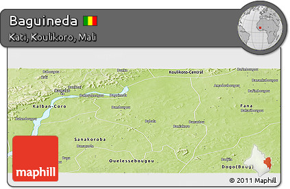 Physical Panoramic Map of Baguineda