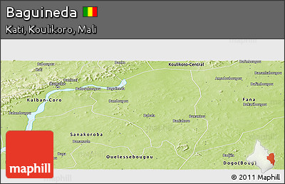 Physical Panoramic Map of Baguineda