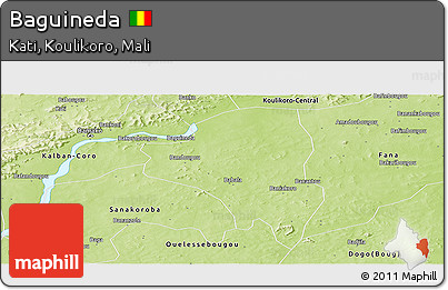 Physical Panoramic Map of Baguineda