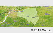 Physical Panoramic Map of Baguineda, satellite outside