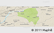 Physical Panoramic Map of Baguineda, shaded relief outside