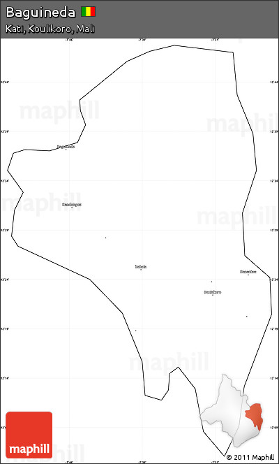 Blank Simple Map of Baguineda, cropped outside