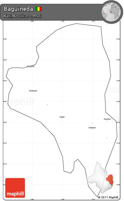 Blank Simple Map of Baguineda, cropped outside