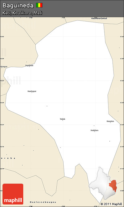 Classic Style Simple Map of Baguineda