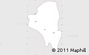 Silver Style Simple Map of Baguineda, cropped outside