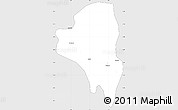 Silver Style Simple Map of Baguineda, single color outside