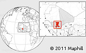 Blank Location Map of Koulikoro, highlighted country, within the entire country