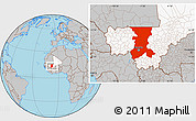 Gray Location Map of Koulikoro, highlighted country