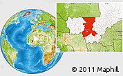 Physical Location Map of Koulikoro, highlighted country