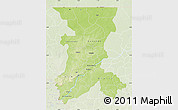 Physical Map of Koulikoro, lighten