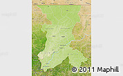 Physical Map of Koulikoro, satellite outside