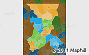 Political Map of Koulikoro, darken