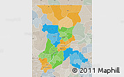 Political Map of Koulikoro, lighten, semi-desaturated