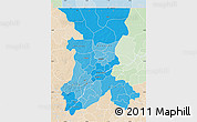 Political Shades Map of Koulikoro, lighten