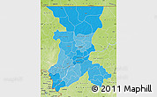 Political Shades Map of Koulikoro, physical outside