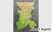 Satellite Map of Koulikoro, darken, desaturated