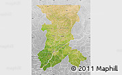 Satellite Map of Koulikoro, lighten, desaturated