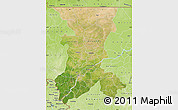 Satellite Map of Koulikoro, physical outside