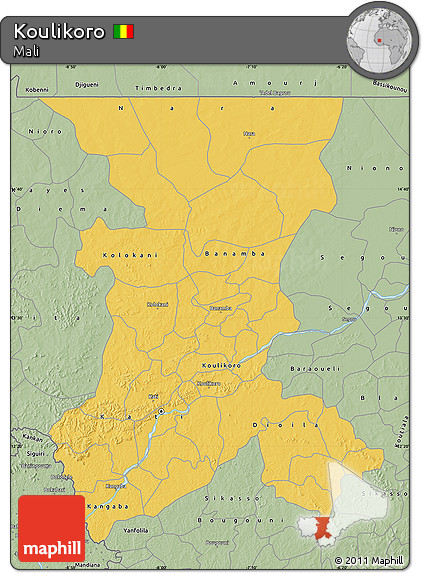 Savanna Style Map of Koulikoro