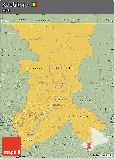 Savanna Style Map of Koulikoro