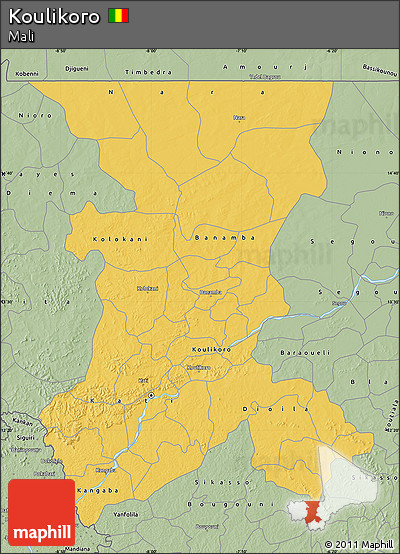 Savanna Style Map of Koulikoro