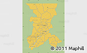 Savanna Style Map of Koulikoro, single color outside