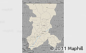 Shaded Relief Map of Koulikoro, darken, desaturated