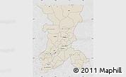 Shaded Relief Map of Koulikoro, lighten, desaturated