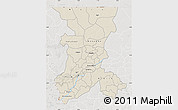 Shaded Relief Map of Koulikoro, lighten, semi-desaturated
