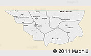 Classic Style 3D Map of Nara, single color outside