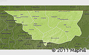 Physical 3D Map of Nara, darken