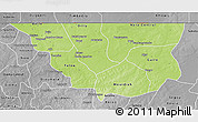 Physical 3D Map of Nara, desaturated