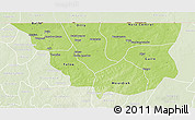 Physical 3D Map of Nara, lighten