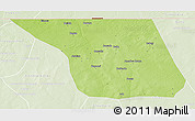 Physical 3D Map of Balle, lighten