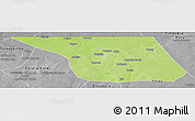 Physical Panoramic Map of Balle, desaturated