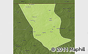 Physical 3D Map of Dilly, darken